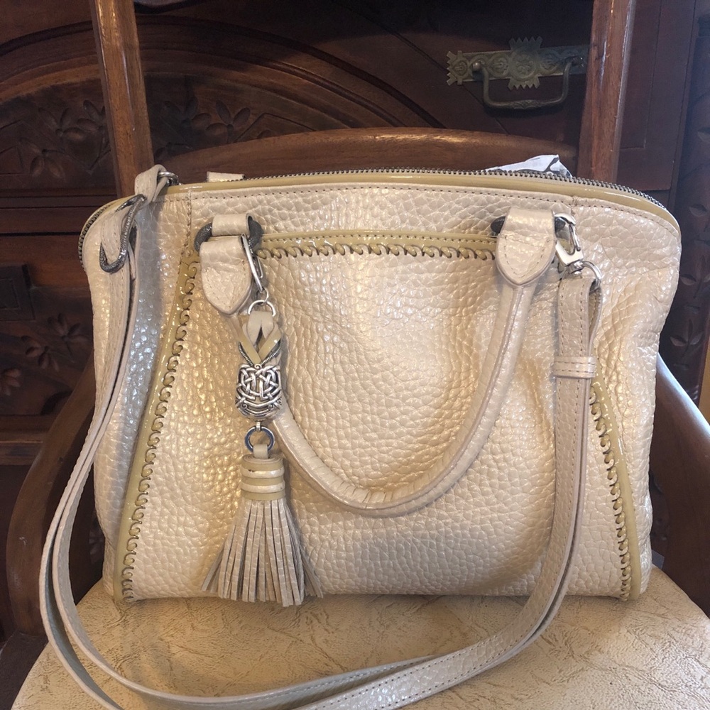 Brighton Elegant Cream Handbag with Tassel